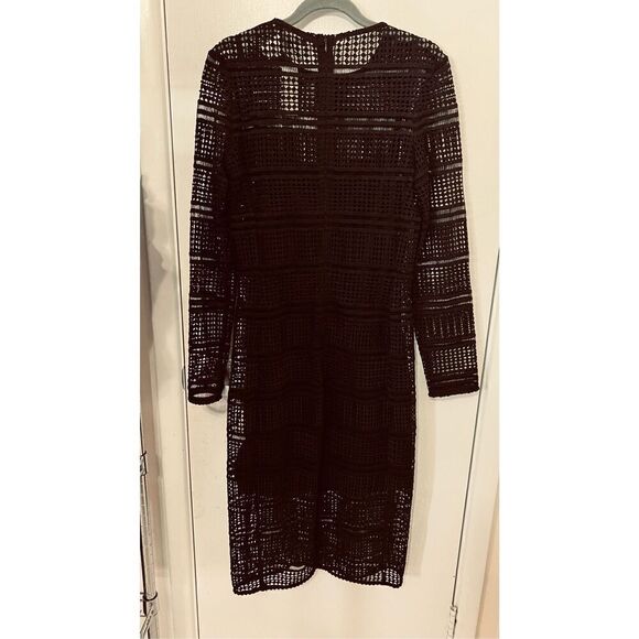 Zara Black Eyelet Dress With Slip Underneath Womens SZ M New - Picture 6 of 10